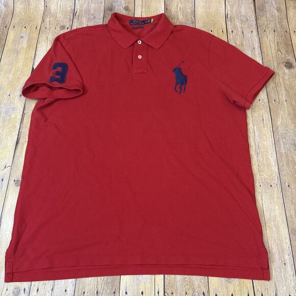 Pol Ralph Lauren Big Pony Polo Shirt Custom Slim Fit XL - Picture 2 of 15